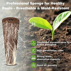 Ahopegarden 120 Pcs Seed Pod Kit for Aerogarden, Highly Breathable Hydroponics Replacement Pods Compatible with Most Indoor Hydroponic Systems,120 Grow Sponges & 120 Pod Labels
