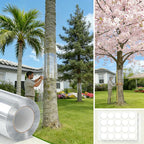 Extra Thick Tree Trunk Protector Guard-79 L x 15.9" W PET Plastic Wrap for Iguana & Cat Prevention, DIY Plant Greenhouse Including Waterproof Transparent Acrylic Double-Sided Adhesive