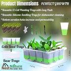 5-Pack Reusable Silicone Seed Starter Kit,Reusable 60Cell Seed Starter Trays with Easy Push-Out Design,Foldable Design for Easy Transplanting,Indoor Gardening Supplies for Vegetables, Flowers & Herbs