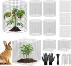60PCS Plant Protection from Animals 12x12 Inch Metal Wire Plant Protectors,Plant Cages to Keep Animals Out, Sturdy Bunny Barricades Chicken Wire Cloche Plant Protectors for Shrubs Flowers Vegetables