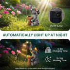 Solar Elephant Statue Garden Decor Outdoor, Garden Decoration with Led Lights, Mother' s Day Gifts for Mom, Birthday Gifts for Women, Garden Statue for Housewarming, Lawn, Yard, Patio
