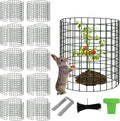 30Pcs Plant Protector from Animals: 10 Pack Metal Mesh Plant Cages to Keep Animals Out - Garden Protection Bunny Barricades from Chicken Squirrels Rabbits for Flowers Vegetables