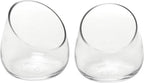MyGift 5 Inch Premium Clear Glass Air Plant Terrarium, Mini Candy Bowl Jar, Tealight Candle Holder, Succulent Cactus Plant Vase, Set of 2