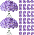65Pcs Purple Hydrangea Artificial Flowers Bulk，Realistic Silk Fake Flowers with Stems，Faux Hydrangea Flowers for Wedding Home Decor Centerpieces Living Room Garden Party Baby Shower Decoration