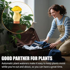 4 Pack Watering Globes - Terra Cotta Watering Spikes for Indoor Plants, Handcrafted Mushroom Shape Self Watering Devices with Slow Release System, Plant Water Bulbs for Vacation & Outdoor Pot
