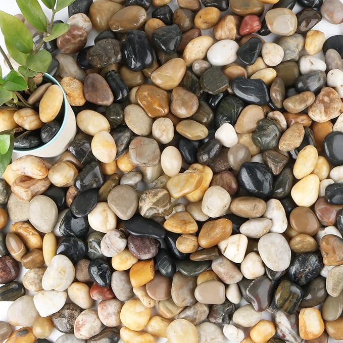 Anothera 18-lb Bulk Bag Pebbles for Plants 1-1.5 ” Aquarium Gravel River Rocks Garden Outdoor Decorative Stones