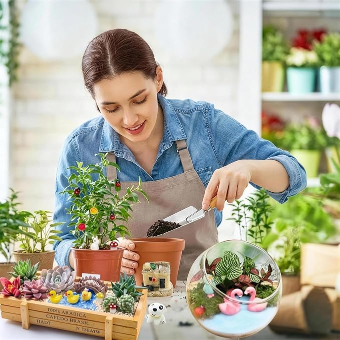 Dracarys Selected 50 Pieces Fairy Garden Accessories, Animals, Miniature Figurines, Micro Landscape Ornaments Kit, DIY, Environmental Resin