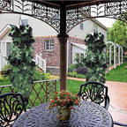 RECUTMS Artificial Rose Vine Hanging Plants 4Pieces 3.3Ft Flowers for Home Room Garden Wedding Indoor Outdoor Decoration (Black)