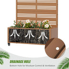 Casaphoria Metal Raised Garden Bed with Trellis and Wheels, 72"x35"x16" Planter Box for Climbing Plants, Vegetables & Vines, Features Drainage Holes and Privacy Screen, Brown-Harold
