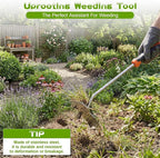 Garden Weed Tool,2026 Portable Weeding Tool,Stainless Steel Hand Weeder Tool,Adopt Anti slip Rubber handle,conforms to ergonomic curves,Suitable For Vegetable Cultivation And Horticulture on Farms