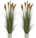 57" (4.8ft,2Pack) Pampas Grass Potted Plants,Artificial Tall Grass Faux Plants Fake Grass, Faux Pampas Grass Home Decor As Plant Room Decor Floor Plants