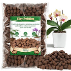 RAINFLOW Leca Clay Pebbles for Plants - 5mm-10mm Clay Balls for Plants Pebbles for Indoor Plant Hydroponic Growing Gardening Orchids Drainage Decoration Aquaponics Growing Terrarium 250g