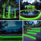 LairtPOW Solar Rope Light Waterproof 39FT 100LEDs Outdoor IP65 Solar String Lights for Easter Outside Party Garden Yard Home Wedding Christmas Halloween Holiday St. Patrick's Day Tree Lighting(Green)