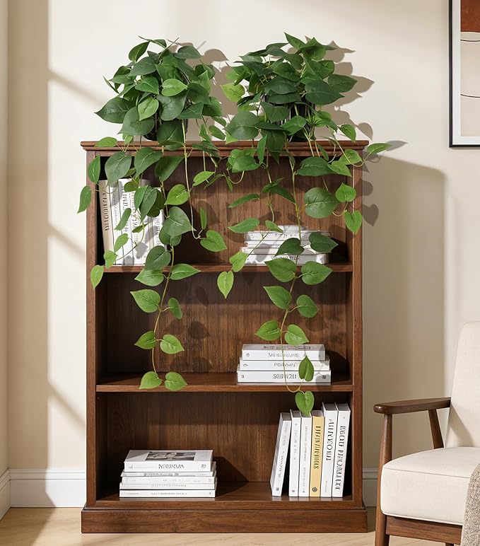 Fake Plants 2 Pcs Faux Pothos Plants Potted Indoor Artificial Hanging Plants Realistic Fake Greenery Table Desk Bathroom Office Bedroom Living Room Shelf Modern Farmhouse Decor Indoor
