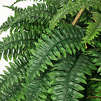 Hollyone Large Fake Hanging Ferns 49 Leaves Boston Ferns Artificial Plants Outdoor Indoor Potted Plant 23.6inch Faux Fern in Baskets Pot Artificial Hanging Fern Bush Plant for Patio Garden Porch Decor