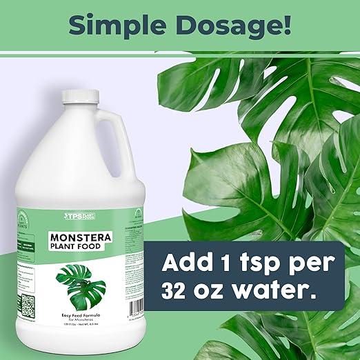 Monstera Plant Food – Liquid Fertilizer for Bigger Split Leaves, Lush Growth & Strong Roots, 1 Gallon