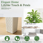 Artificial Dracaena Tree：7FT Faux Silk Tropical Yucca Floor Trees Realistic Fake Green Plant with Natural Wood Trunk & Lifelike Leaves for Home Office Decor Indoor & Outdoor (7FT,1-Pack,White)