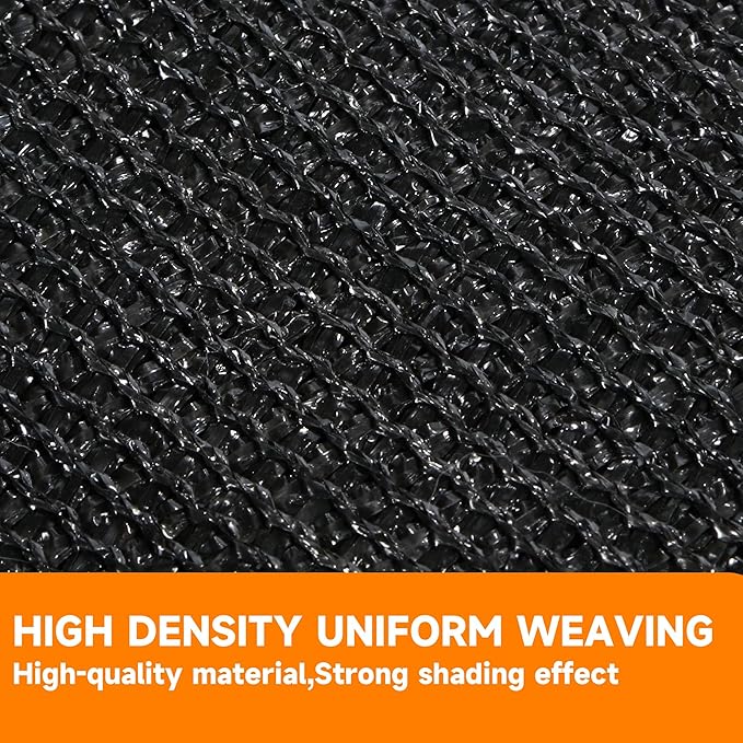 90% Shading Rate 10'x12' Black Shade Cloth,UV Resistant Durable Mesh Tarp with Grommets&Reinforced Edges, Shade Net Using for Plants Cover, Greenhouse, Dog Kennel, Patio, Chicken House