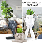 GDYOOSHOW Succulent Pots Statue Decor Crafted Figurines for Home Decor Accents 10.4 inch High, Living Room Bedroom Office Decoration, Buhos Bookself Collection-Plants Not Included (Set of 3)