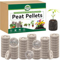 Halatool 200 Pcs 30mm Peat Pellets Block Potting Soil for Seedlings, Compressed Garden Soil Seed Starter Nutrient Peat Pods for Starting Seeds, Planting Flowers, Vegetables, Herbs