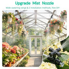 240FT Quick-Connect Drip Irrigation System, Garden Watering System 1/4" & 1/2" Fast-Lock Tubing, Adjustable Nozzles Emitters for Outdoor Raised Garden Beds,Greenhouse, Lawn, Patio