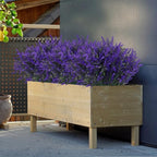 RECUTMS Artificial Fake Outdoor Plants Flowers for Spring Decoration, 36 Bundles Faux Plastic Plants Outdoor Flowers UV Resistant Realistic for Home Outside Planter Window Porch Patio Garden(Purple)