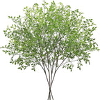 CEWOR 4pcs Artificial Plants Fake Greenery Branches for Vase, 43.3 Inch Green Nandina Long Steams for Tall Vase, Fake Plants Spring Stems for Wedding Garden Office Home Décor