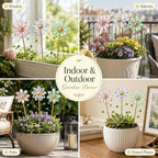 Crystal Flower Suncatchers for Outdoor Garden Potted Plants Decorations, Window Sun Catchers Crystals Rainbow Maker Light Catcher Indoor Outdoor Garden Decor