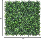 Sunnyglade 12 Pieces 20"x 20" Artificial Boxwood Panels Topiary Hedge Plant, Privacy Hedge Screen Sun Protected Suitable for Outdoor, Indoor, Garden, Fence, Backyard and Decor (12PCS)