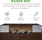 2PCS 12x3x1ft Galvanized Raised Garden Bed Kit,Metal Planter Box for Vegetables,Flowers,Herbs Durable Rust-Resistant Patio Gardening Beds,Silver