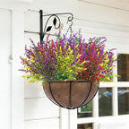 TURNMEON 20 Bundles Artificial Flowers for Outdoors Summer Decor, UV Resistant No Fade Fake Lavender Flowers Plastic Faux Plants for Window Box Garden Planter Porch Indoor Cemetery Decor(Mix Colors)