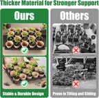 RooTrimmer 20 Cell Plant Trays for Carrying 3 inch Round Nursery Pots, Sturdy Plastic Trays Suitable for Holding 200 pcs Peat Pots (10 Packs)