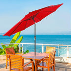 Blissun 9' Outdoor Patio Umbrella, Outdoor Table Umbrella, Yard Umbrella, Market Umbrella with 8 Sturdy Ribs, Push Button Tilt and Crank
