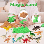 JOYEEMAX Dinosaur Light-Up Terrarium Kit for Kids - LED Night Light Birthday Gift for Boys Ages 4 5 6 7 8-12 Year Old - Dinosaur Toys for Boys - DIY Arts and Crafts Kit for Kids