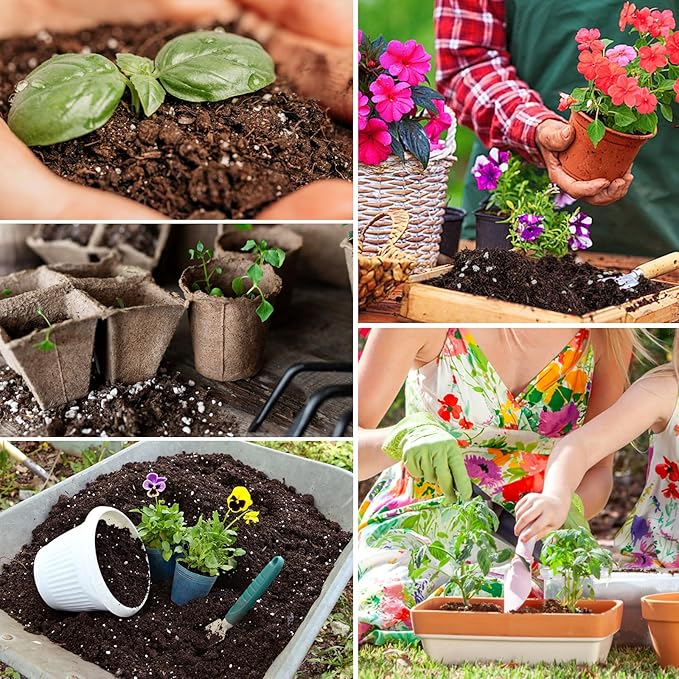 Halatool 6QT Indoor Potting Soil for Plants Orchid Potting Mix Garden Top Succulent Bonsai Soil for Aloe Vera Houseplants Flowers Vegetables & Herbs