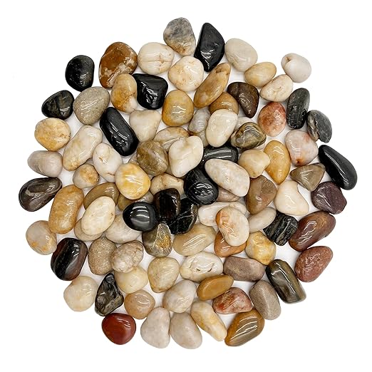 RITOLLO 12 lb River Rocks Pebbles for Indoor Plants 3/8-1 Inch Natural Aquarium Gravel Decorative Fish Tank Rocks Garden Landscaping Decor