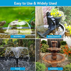 POPOSOAP Solar Fountain Pump with Pond Filter Kit Built-in 3000mAh Battery Backup, 8W Solar Water Fountain Pump, Pond Filters for Outdoor Ponds Bird Baths DIY Water Feature