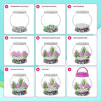 Dan&Darci Light-Up Unicorn Terrarium Kit for Kids - Kid Birthday Gifts - Best Unicorn Toys & Activities Kits Presents - Arts & Crafts for Girls & Boys Age 4 5 6 7 8-12 Year Old Girl Gift