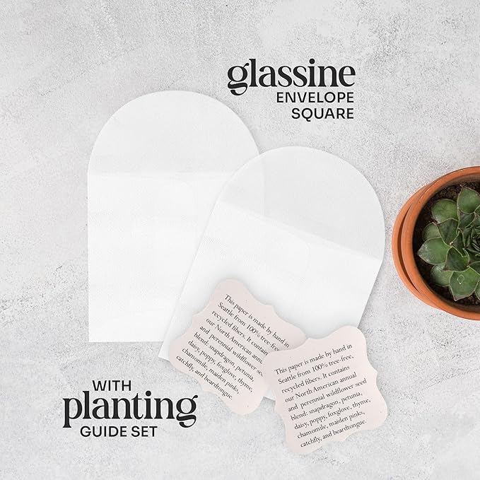 Set of 24 Onesie Seed Paper – Writable & Plantable Wildflower with Envelopes & Planting Guides, Mom's Gift for Mother’s Day, Use for Wedding, Baby Shower, Party Favors & Easter Decorations