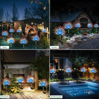 Slyuexu Solar Garden Lights Outdoor Waterproof, 2 Pack 120 LED Solar Firework Lights Decorative Garden Décor Outside for Flowerbed Pathway Party Christmas Decoration, Multicolor