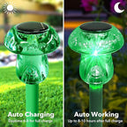 Benany Solar Lights Outdoor, St Patricks Day 8 Pack Mushroom Landscape Lights Waterproof, Solar Powered LED Lighting for Garden Yard Path Pathway Lawn Walkway Driveway Backyard Decor (Green)