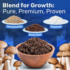 Surfin' Spores CVG Mushroom Substrate | Dry Bulk Substrate for Mushroom Growing | Makes 20 lbs of Pasteurized Substrate | Perfect for Monotub Grows | Coco Coir, Vermiculite, Gypsum