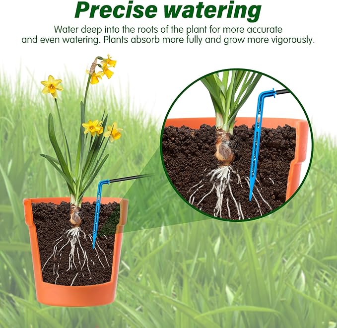 Solar Irrigation System 10W for Automatic Plants Watering, Summer Garden Drip Irrigation Kit for Solar Garden Drip Irrigation System,Supported Irrigation System Kit for Plant Bed,Green House