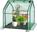 U'Artlines Portable Mini Greenhouse Small Green House with Waterproof Pad 36x18x33 Inch Plant Cover Tent for Garden Small Plants Indoor Outdoor, Green PE