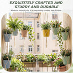EBOOT 2 Pack 48 Inch Large Macrame Plant Hanger Rope to Hang Flower Pot Plant Holder for Indoor Outdoor Decorations, 4 Legs (Ivory White)