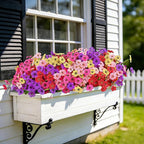 AmyHomie Artificial Flowers for Outdoors UV Resistant - 20 Bundles Fake Plants Outdoor, Faux Silk Flowers No Fade for Planters Garden Porch Window Box Patio Decoration (Mix Color)