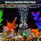 Jutai 24-Hours Working Bird Bath Fountains Electric, Adjustable Quiet Water Fountain Pump with LED Lights for Garden,Small Fish Tank, Pond,Water Features - 7 Nozzles,16.4Ft Power Cord