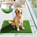 Artificial Turf Grass Outdoor: Grass Pad for Dogs Indoor Potty Training, Replacement Turf Rug for Patio Balcony Lawn Apartment Decoration, Easy to Clean with Drainage Holes(43x27.5 inch)