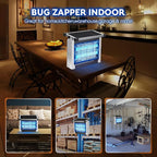 Solar Bug Zapper Outdoor, PhatroyYee Mosquito Zapper 4500V, Waterproof Portable Fly Zapper, Rechargeable Electric Mosquito Killer, Cordless Fly Insect Mosquitos Trap for Patio Yard Home Camping(White)