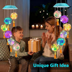 Toodour Solar Wind Chime, Color Changing Hydrangea Ball Wind Chimes LED Decorative Mobile Waterproof Outdoor Solar Lights Gifts for Mom Grandma, Garden, Patio, Yard, Window Decoration Birthday Gift